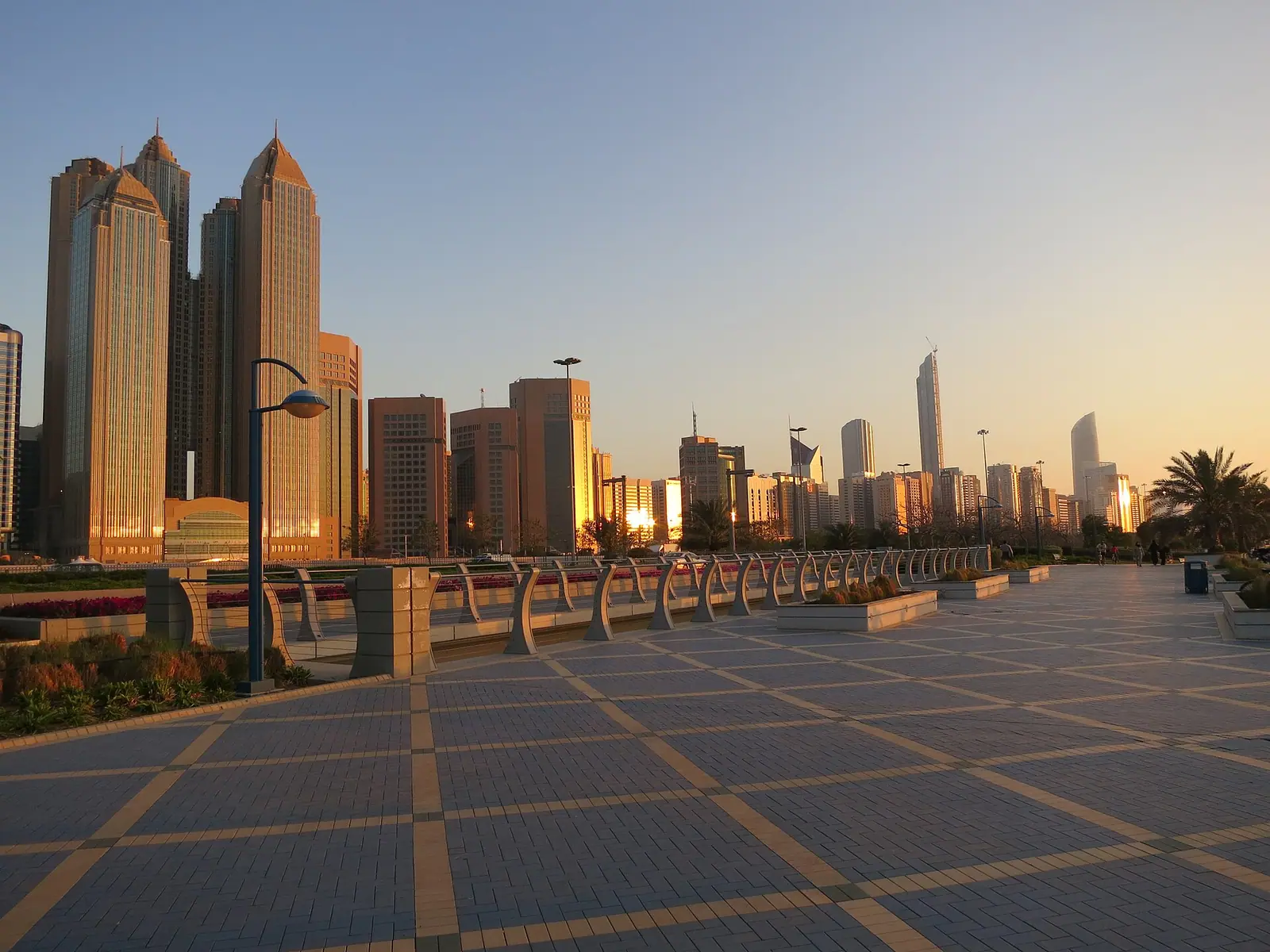 The Corniche waterfront and towers of Abu Dhabi, United Arab Emirates