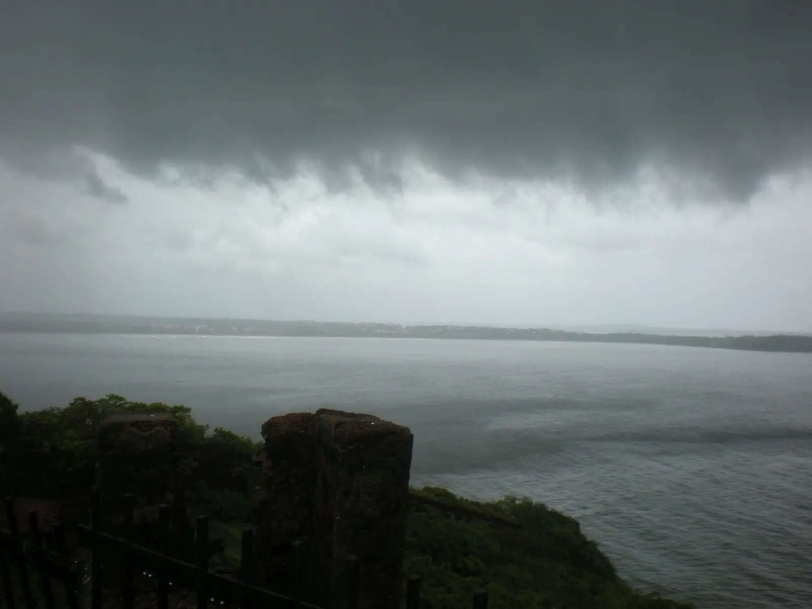 The Portuguese ramparts of Fort Aguada above the Arabian Sea in North Goa