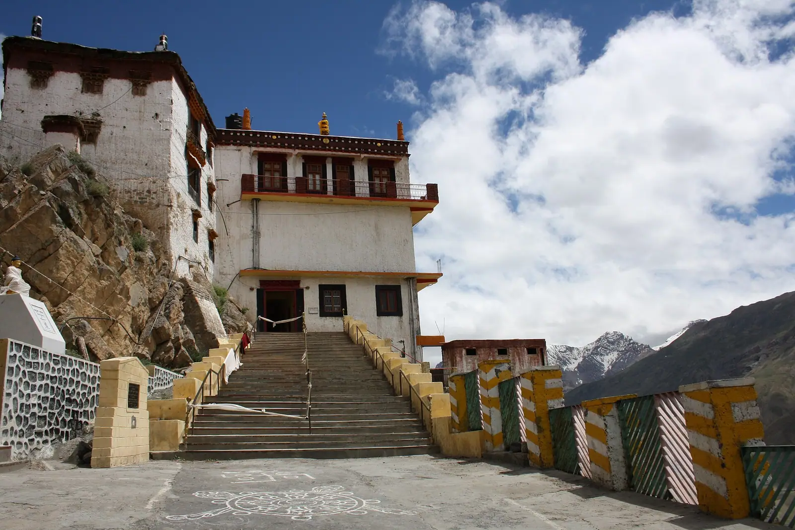 Key Monastery stacked on its hilltop above the barren Spiti valley, Himachal Pradesh