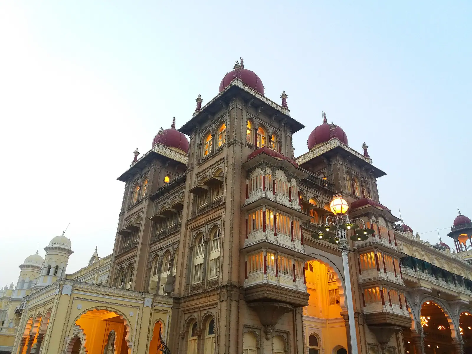 The domes and arches of Mysore Palace in Karnataka
