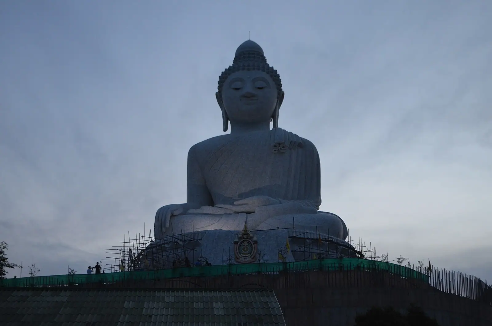 The white marble Big Buddha on the hills of Phuket, Thailand