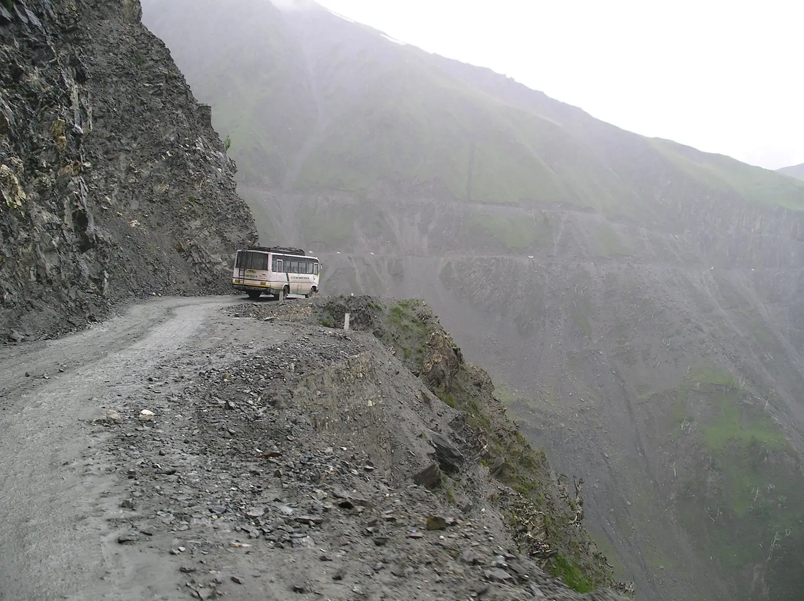 The mountain road climbing towards Zoji La pass beyond Sonamarg, Kashmir